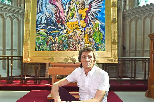 Unbelievable: With the guitarist's work being bought all over the world, it's the first time his art has surpassed the million pound mark.