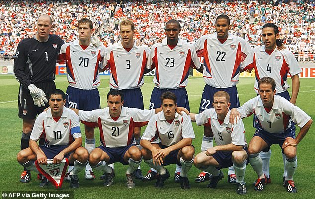 Friedel (top left) played alongside Berhalter (top row, third left) and Reyna (bottom row left) for many years with the United States national team.