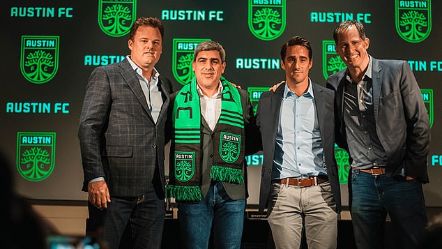 Precourt (left) has now hired Reyna (second left) as sports director with Austin FC