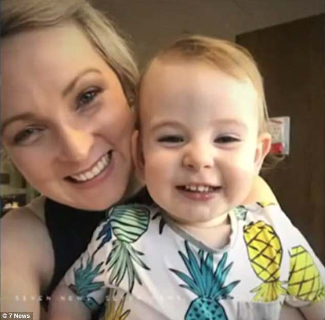 Nicole Cooper, from Melbourne, was diagnosed with stage 4 bowel cancer in March 2017 shortly after giving birth to her baby boy (pictured together)