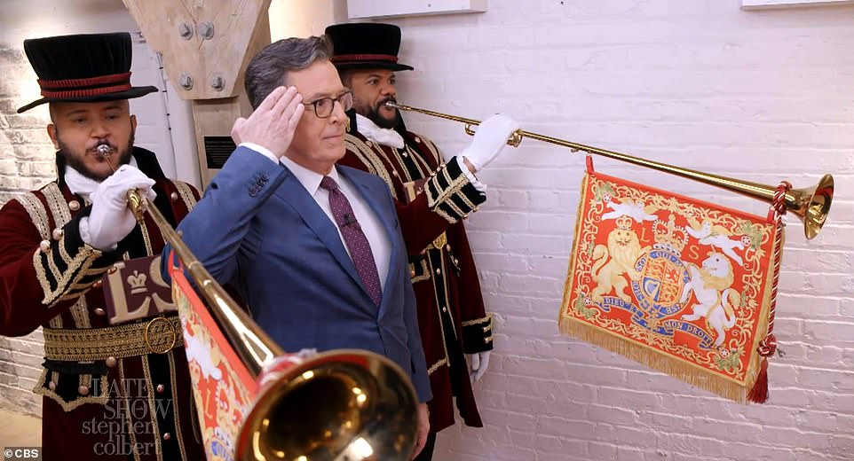 The Duke of Sussex, 38, poked fun at his family's long-admired tradition of pomp and circumstance during an appearance on The Tonight Show with Stephen Colbert tonight.