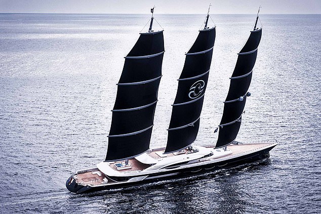 Bezos' ship is based on the company's Black Pearl ship.  The Black Pearl is the largest DynaRig sailboat in the world, with three 70 meter high carbon masts, built in 2018