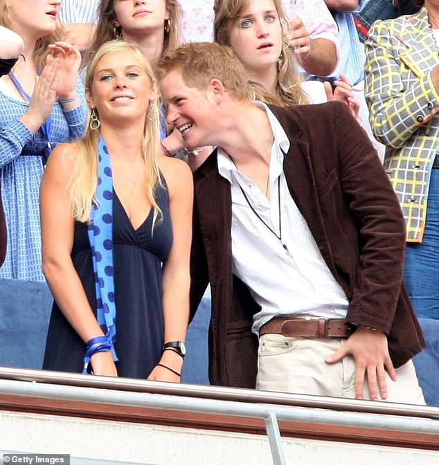 Chelsy Davy, pictured with Harry in 2007, is believed to have given him the leather pendant when they started dating.