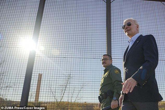 Biden made his first border visit as president on Sunday