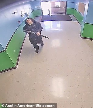 Salvador Ramos is shown entering the school just before the shooting began.