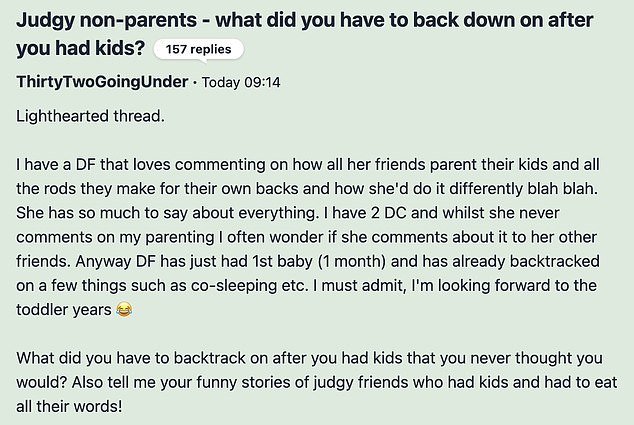 An anonymous UK-based poster asked people to share parenting ideas they backed on once they had children of their own.