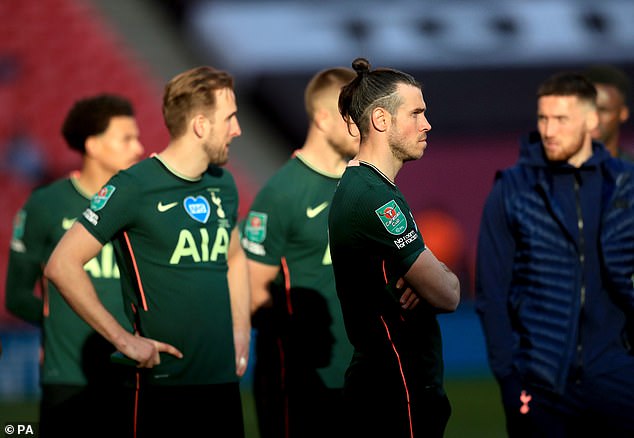 Kane (L) and Bale (R) played in Spurs' Carabao Cup final loss to Manchester City in 2021