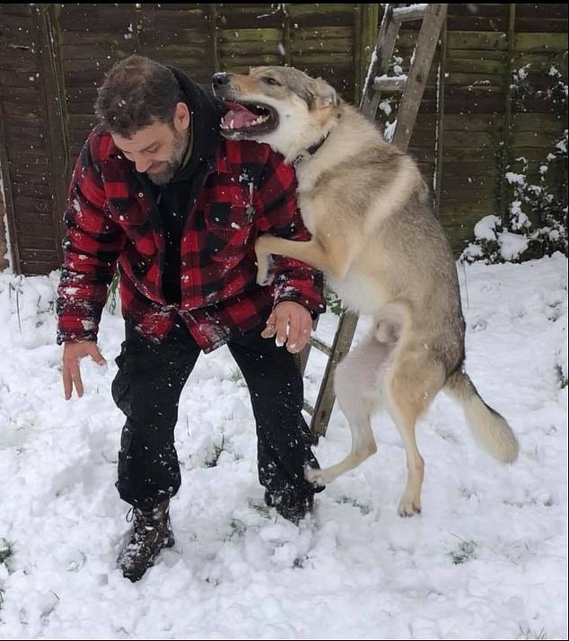 The couple was shocked to discover that Dodge had been left on the ground when they went to pick it up.