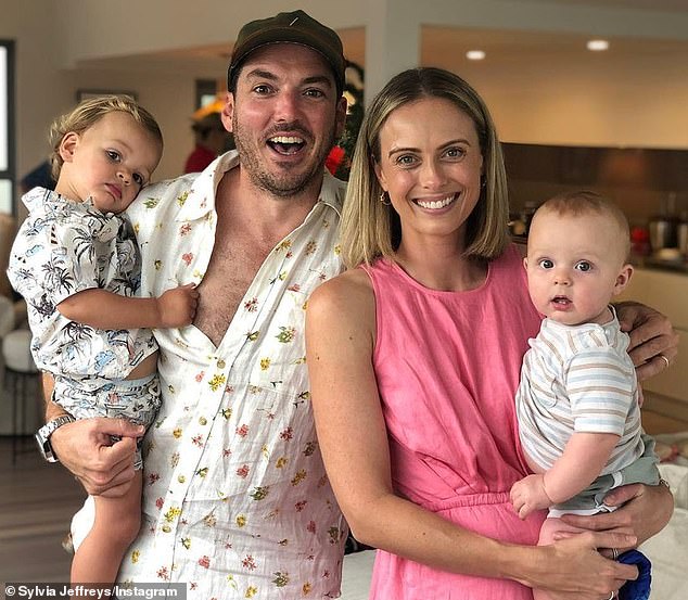 Sylvia and Peter began dating in 2013 after meeting on Nine and got engaged in 2016 while on vacation in France.  Here with my young sons, Oscar, three, and Henry, two.  everything in the photo