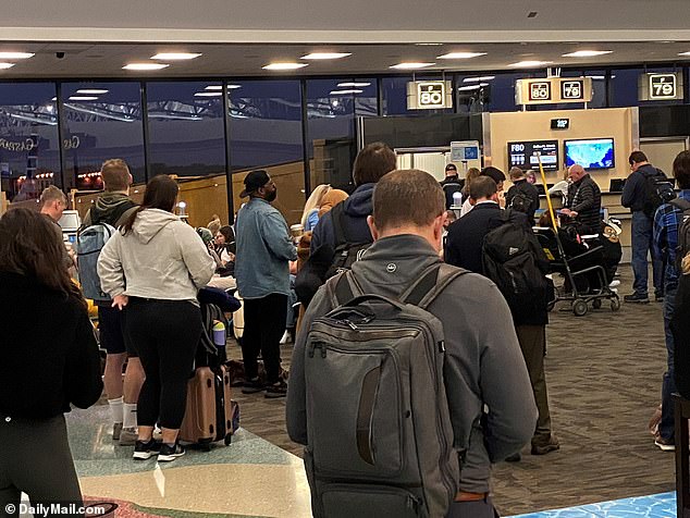 Tampa: Passengers stranded at the Tampa airport in Florida on Wednesday