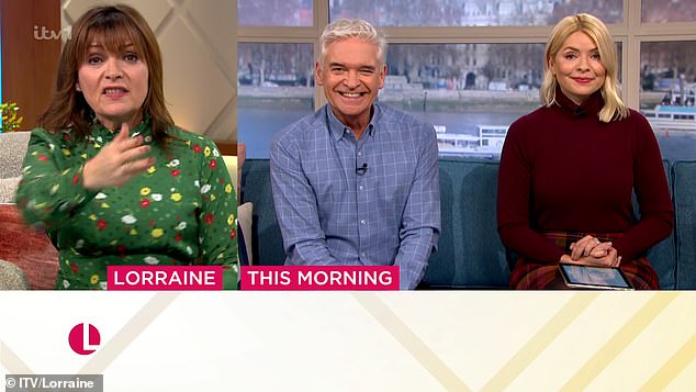 LOL: Viewers went into hysterics to see the This Morning hosts flabbergasted by the suggestion, as Lorraine added: 