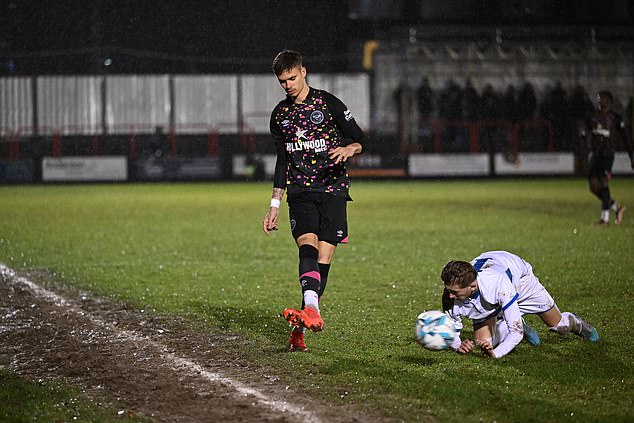 The 20-year-old scored throughout the second half on the right flank