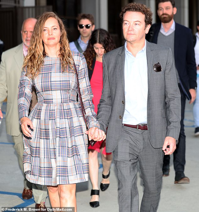 Masterson leaving the courthouse with his wife Bijou Phillips after the verdict in November of last year.