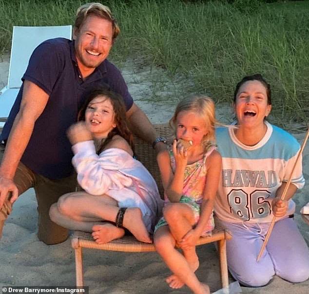 Co-parents: Drew shares daughters Olive, 10, and Frankie, eight, with her third ex-husband Will Kopelman, whose father was a Chanel CEO.