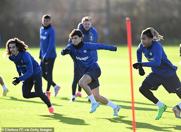 Felix took part in his first training session as a Chelsea player at Cobham on Wednesday.