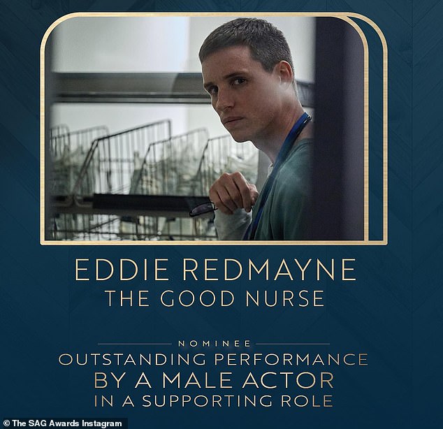 Talented: Eddie Redmayne, who plays Charlie Cullen in The Good Nurse, has been nominated for Best Performance by a Male Actor in a Supporting Role