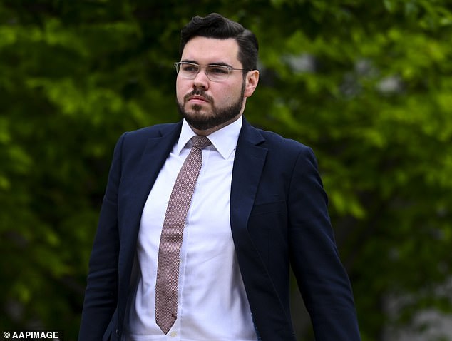 The trial against Bruce Lehrmann (pictured outside court) was derailed by juror misconduct and prosecutors dropped the charges citing Ms Higgins' health.