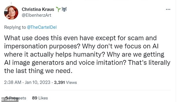 The system could be used by a telephone scammer to capture just three seconds of your voice and replicate it, which would also capture your emotional range and acoustic environment