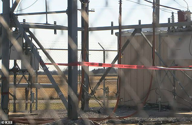 In March, a shooting at an electrical substation in Oklahoma (above) temporarily knocked out power to more than 1,000 customers.