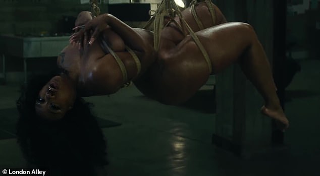 Revealing: Without a doubt, the second most talked about scene in the music video will be the SOS hitmaker being hung by a rope while completely nude towards the end of the clip.