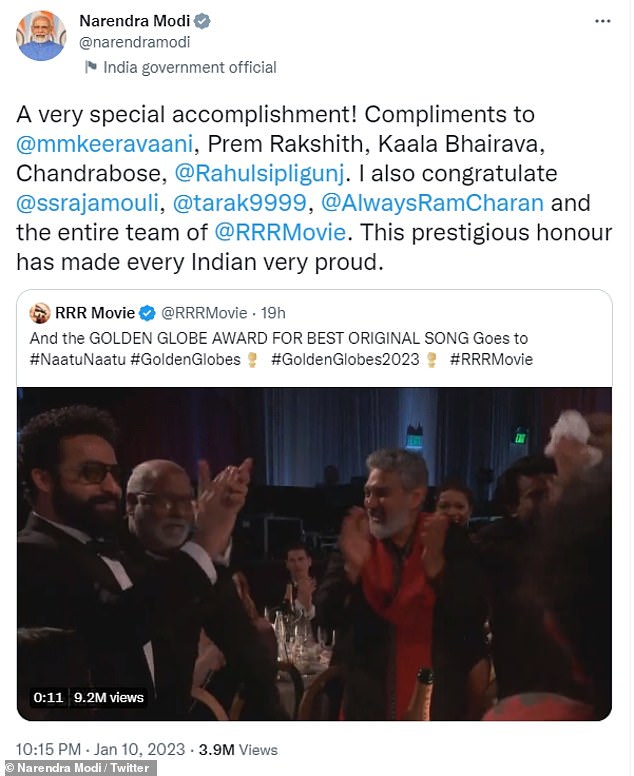 1673473498 406 India enjoys its first Golden Globe win through RRRs song