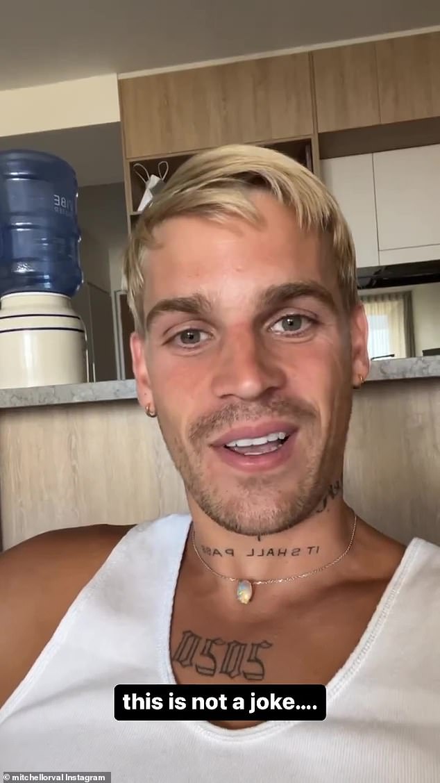 Mitch, son of soccer legend Mark 'Angry Dad' Orval, aired out his dirty laundry during an Instagram Story post on Wednesday.