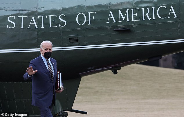 President Joe Biden returns to the White House alone after spending the day at Walter Reed with his wife