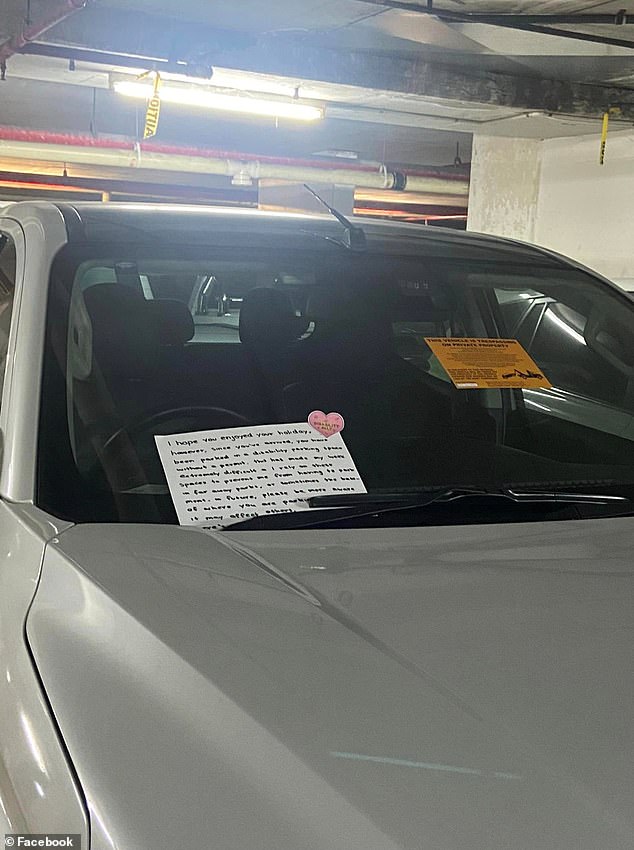 1673479394 802 Gold Coast woman leaves note for driver parked in disability