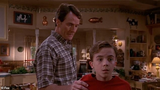 The then-child star starred alongside her favorite partner Bryan Cranston (right), her on-screen father.