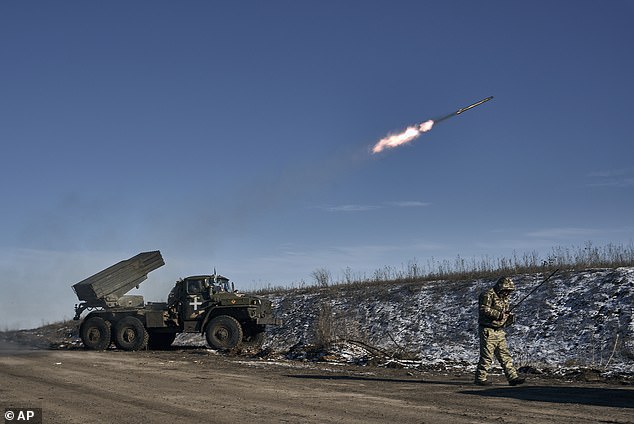 The war in Ukraine has been raging since February, and the United States continues to arm the country in its fight against Russia.  Members of the Ukrainian military are seen here Wednesday using a rocket launcher to prevent the Russians from falling back.