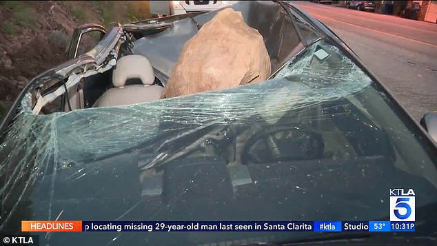 The steering wheel appeared intact despite the great devastation.