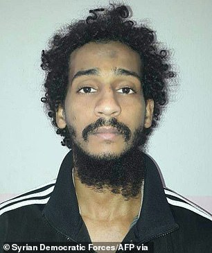 The terror cell was said to include Kotey, El Shafee Elsheikh (pictured) and ringleader Mohammed Emwazi, known as Jihadi John, who was killed in a drone strike.