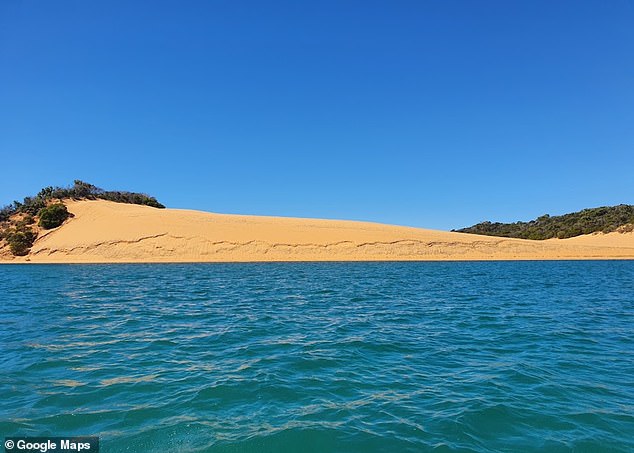 Mr. Benussi was anchored in Yellow Patch (pictured) off Curtis Island when the pair drifted past.