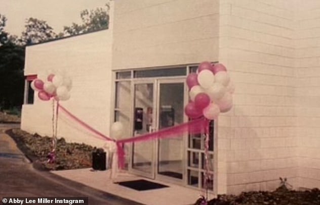 Grand Opening: She uploaded a photo of the dance studio that was taken when it opened in the 1990s.