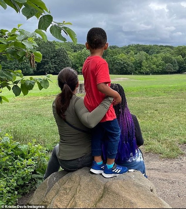 2022 family portrait: The Colorado-born, Brentwood-based brunette was never married but is the mother of two children: daughter Gemma Rose, 11;  and her son Wilson, 4, whom she adopted in 2011 and 2018