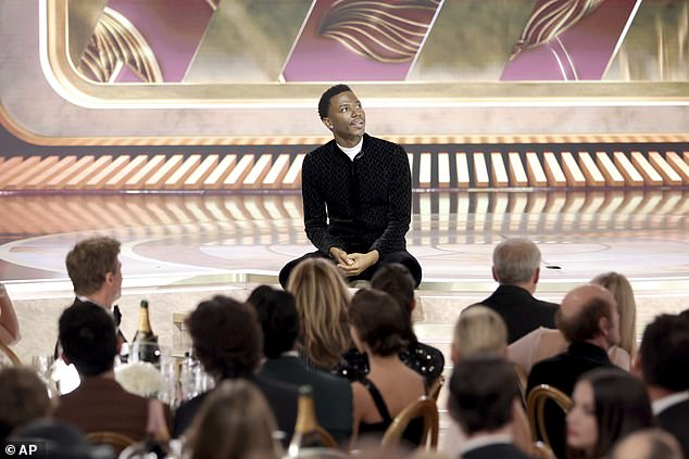 The host, Jerrod Carmichael (above), said he was only there because he was black and was also being paid $500,000.