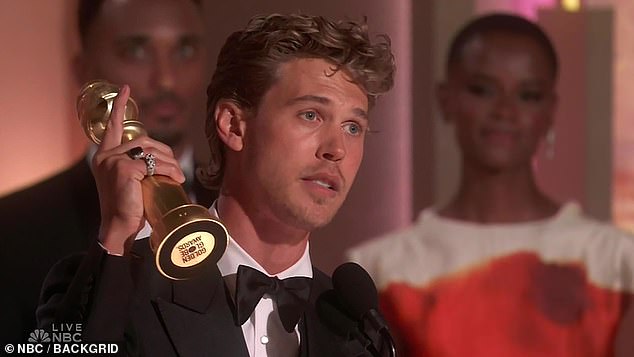 Austin Butler (above), who won Best Performance by an Actor in a Motion Picture for Elvis, couldn't help but declare his endless love for everyone: his fellow nominees, Lisa Marie Presley, Elvis himself.