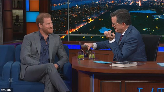 'The most startling revelations in Prince Harry's silly book have had so little impact.  So let me suggest that they are more important than most people seem to think they are.  Pictured: Prince Harry on Stephen Colbert's Late Show, January 10, 2023