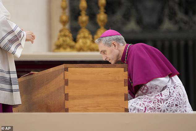 Georg Gaenswein was Benedict's personal secretary who was seen kissing his wooden coffin in St Peter's Square last week