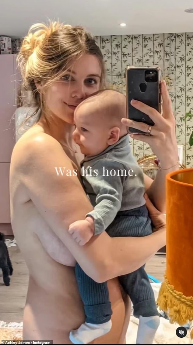 Mom Life: Writing to her 322,000 followers on Instagram, Ashley penned a touching caption to express how she feels new moms have pressure to go back to her pre-baby body.