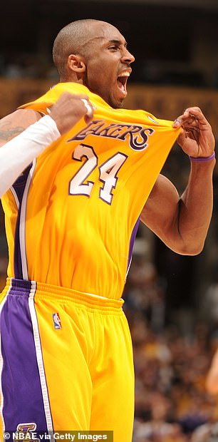 Bryant hit a three-pointer in Game 2 of the Western Conference NBA Finals and celebrated with passion