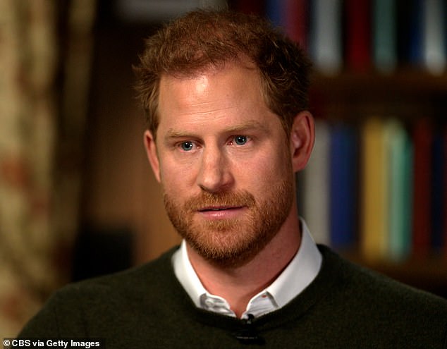 Prince Harry (pictured during his 60 minute interview with Anderson Cooper on Sunday) has insisted that 