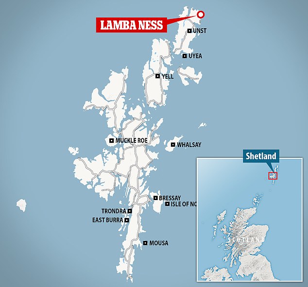 The Lamba Ness peninsular in Unst (pictured) will be home to the £43 million spaceport