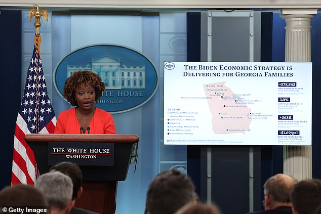 White House press secretary Karine Jean-Pierre did not elaborate at a news conference about classified documents found in a think tank office previously used by President Joe Biden.