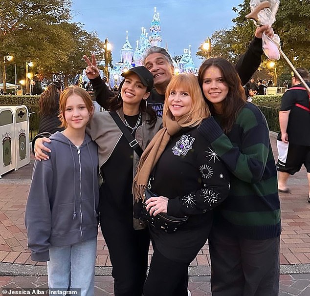 The Castle: Another photo showed Mark and Cathy with Jessica, Honor and Haven in front of the iconic castle.