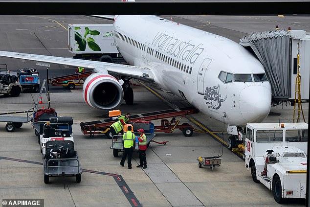 Virgin Australia (pictured) has ruled out the bag being at Cairns, Brisbane or Queenstown airport, urging Coles to file a claim for compensation.