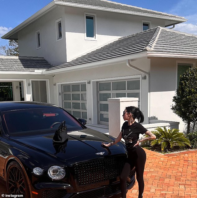 Luxury living: Bregoli spotted next to his Bentley in his new $6.1 million mansion in Florida