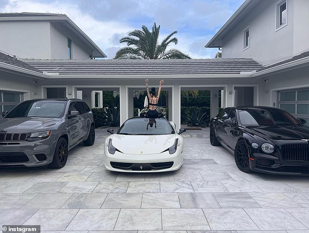 Owner: Bregoli bought the mansion, which features a five-car garage and separate guest house, with cash from NFL linebacker Jean Pierre-Paul last year.