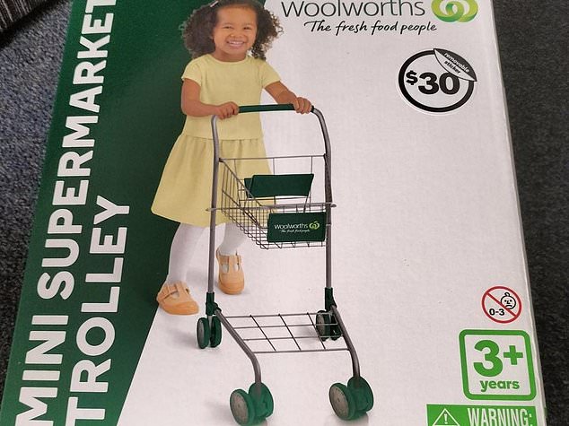 The toy (pictured) has been sold to customers by Woolworths for over two years.