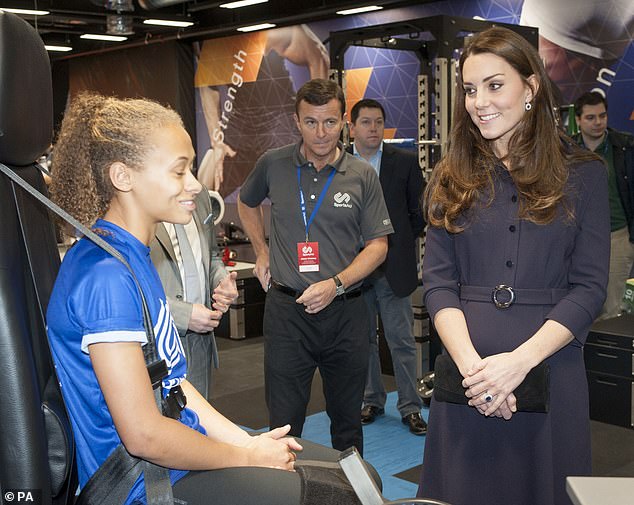 The Princess of Wales pictured during her visit to the GSK Human Performance Laboratory in Brentford on November 12, 2014.